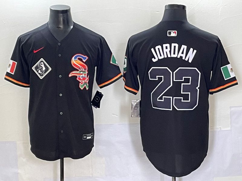 Men 2025 Chicago White Sox #23 Jordan Black Game Nike MLB Jersey style 57->florida panthers->NHL Jersey